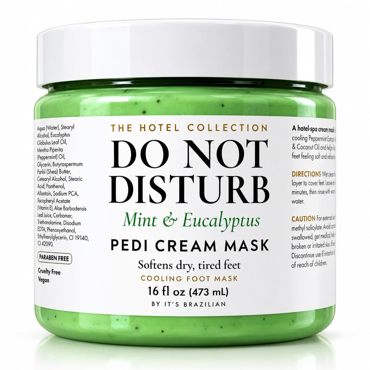 Pedi Cream Mask — Mint & Eucalyptus Foot Mask,