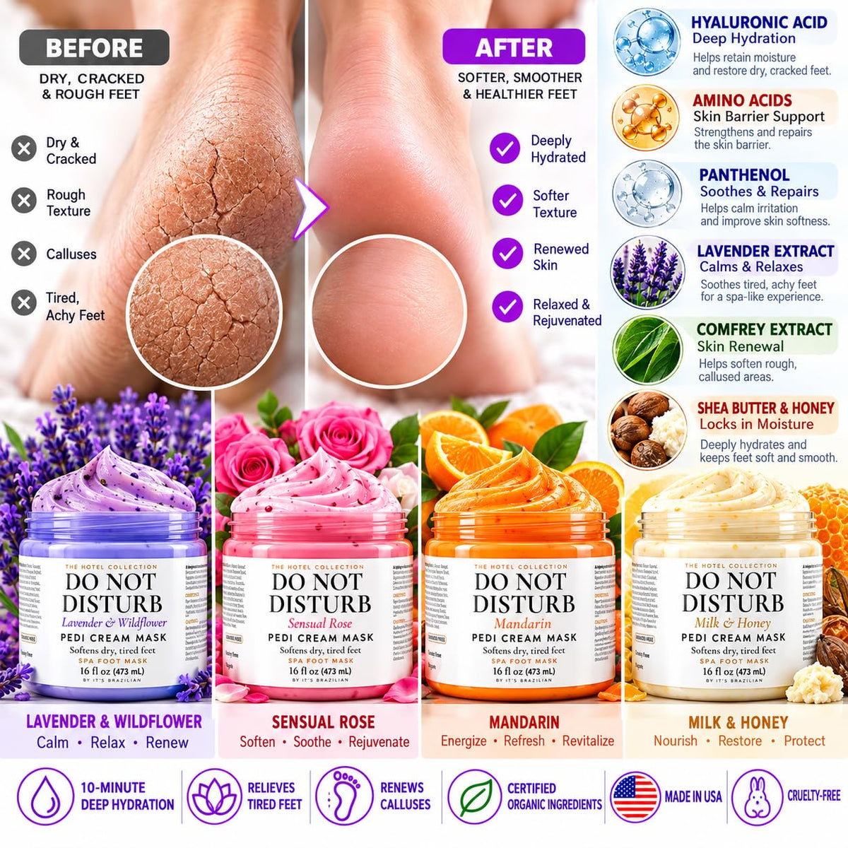 Pedi Cream Mask — Mint & Eucalyptus Foot Mask