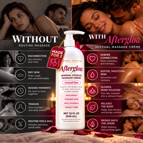 Afterglow — Sensual Couples Massage Crème + The Couples' Touch Ritual (Bonus Guide)