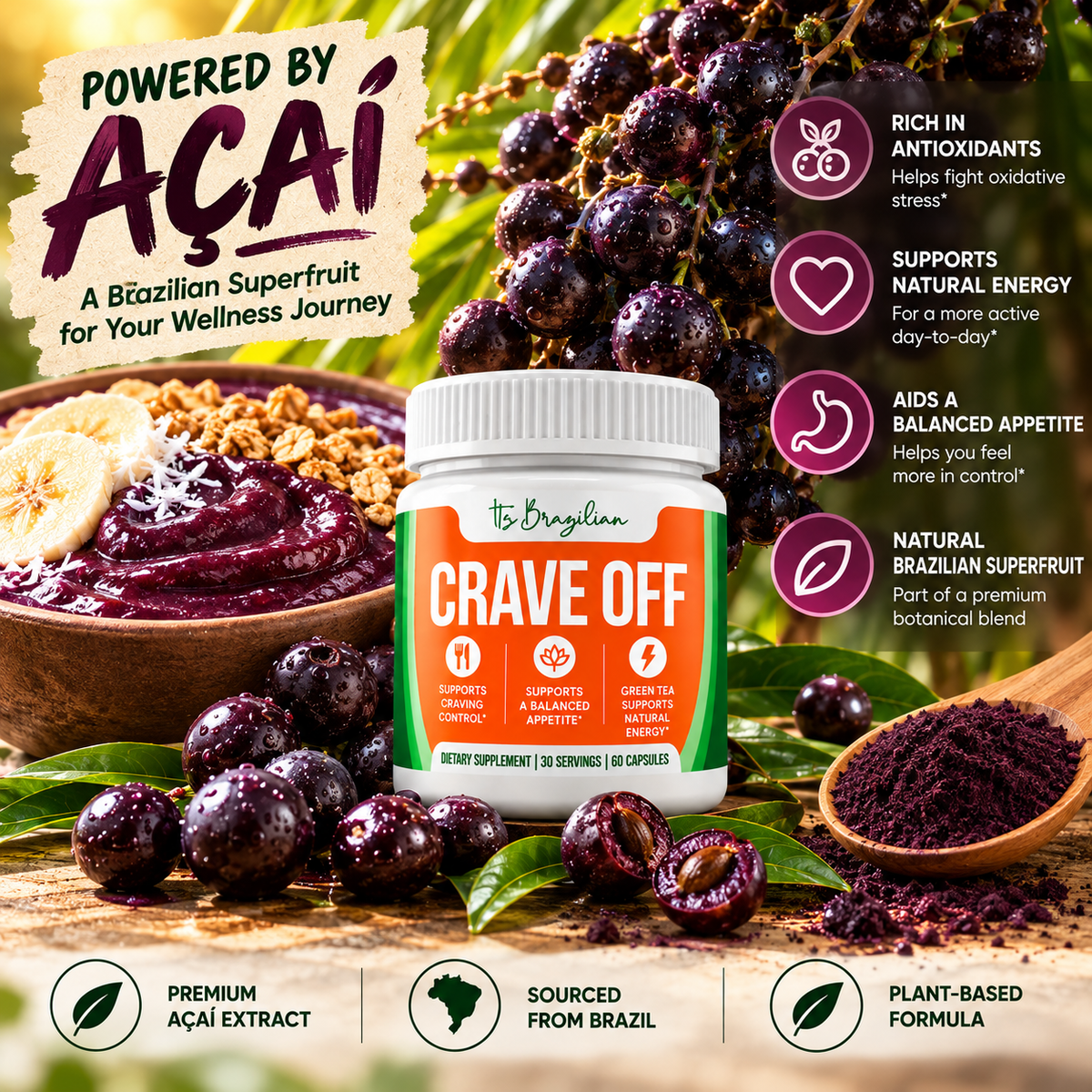It's Brazilian Crave Off — Craving Control & Balanced Appetite Support (60 Capsules)