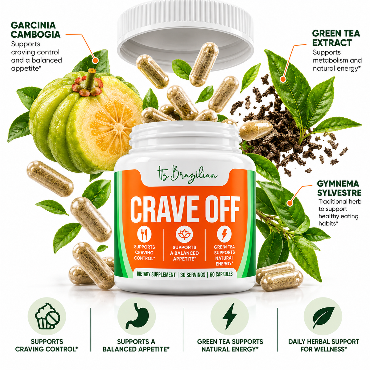 It's Brazilian Crave Off — Craving Control & Balanced Appetite Support (60 Capsules)